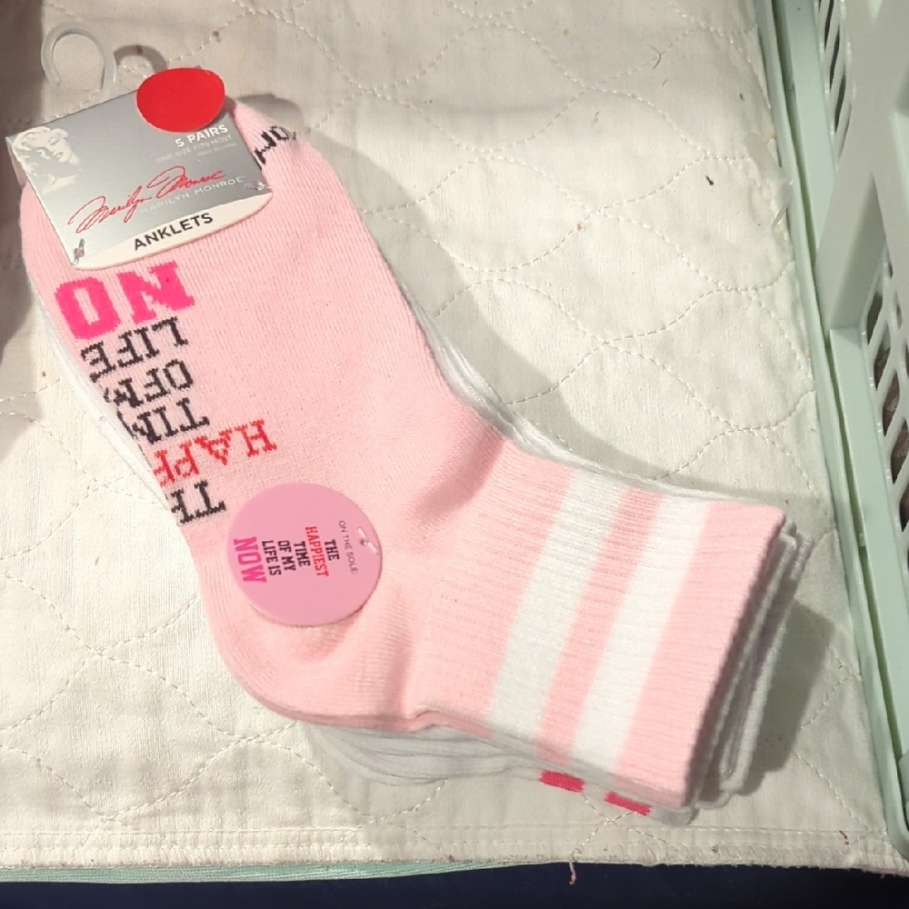 Marilyn Monroe Ankle Socks 5 Pair
